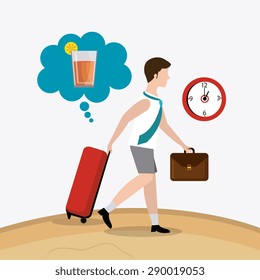 Weekend design over white background, vector illustration.