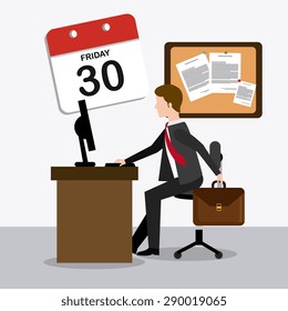 Weekend design over white background, vector illustration.