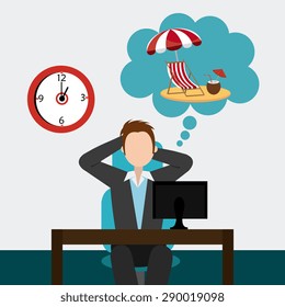 Weekend design over white background, vector illustration.