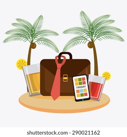 Weekend design over white background, vector illustration.