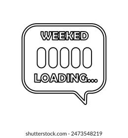 Weekend download icon on a white background, vector illustration