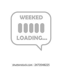 Weekend download icon on a white background, vector illustration