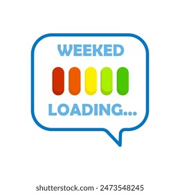 Weekend download icon on a white background, vector illustration