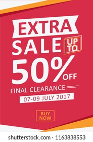 weekend extra sale flyer template
