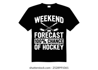 100 chance of hockey shirt hockey camiseta diseño Vector