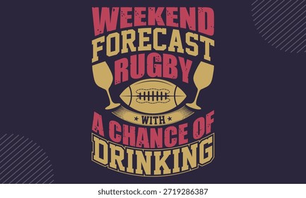 Rugby con posibilidad de beber - Diseño de camiseta de rugby, Antiguas College Fuentes de Arte | Tipografía atlética | Estilo gráfico deportivo para camisetas y estampados | Diseño de ropa deportiva retro, letras en negrita, estilo espíritu Equipo