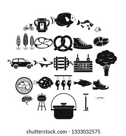 Weekend in the forest icons set. Simple set of 25 weekend in the forest vector icons for web isolated on white background