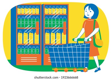 Weekend Fun Vector Illustration in Flat Design.