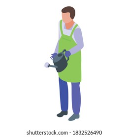Weekend garden watering can icon. Isometric of weekend garden watering can vector icon for web design isolated on white background