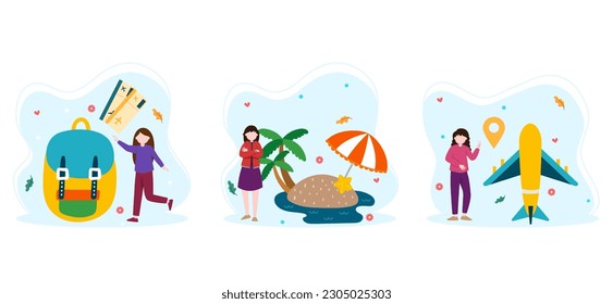 Weekend Holiday Bundle Flat Design