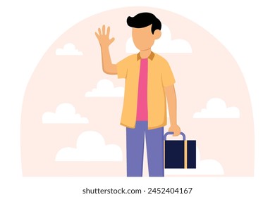 Weekend Holiday Flat Illustration Design