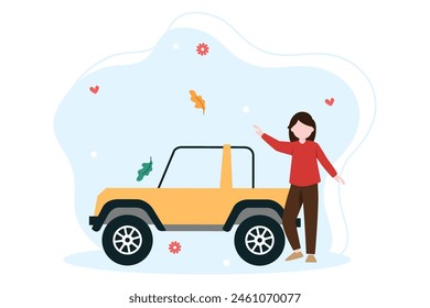 Weekend Holiday Flat Illustration Design