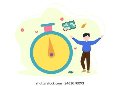 Weekend Holiday Flat Illustration Design