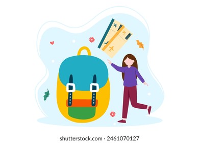 Weekend Holiday Flat Illustration Design