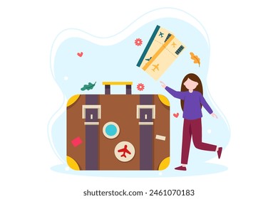 Weekend Holiday Flat Illustration Design