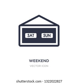 weekend icon on white background. Simple element illustration from Content concept. weekend sign icon symbol design.
