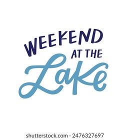 Fin de semana en el lago gráfico