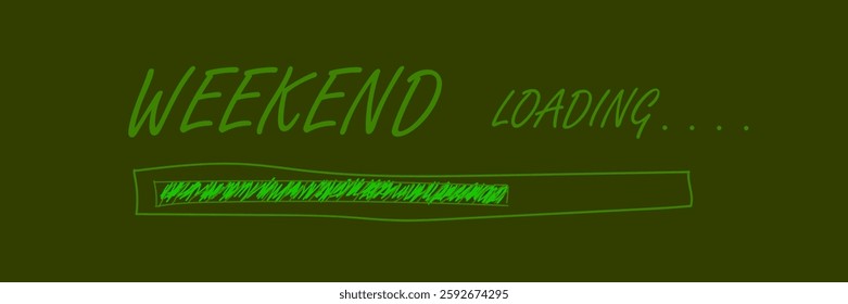 Weekend, loading. Business concept. Vector illustration.