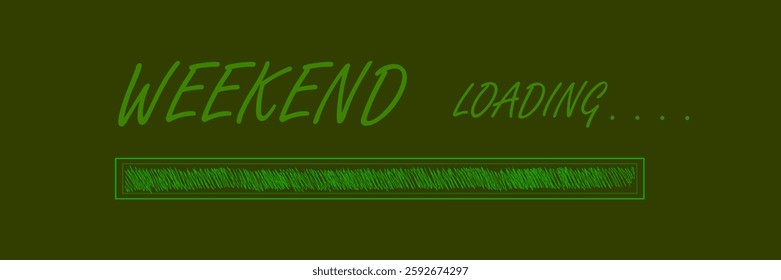Weekend, loading. Business concept. Vector illustration.