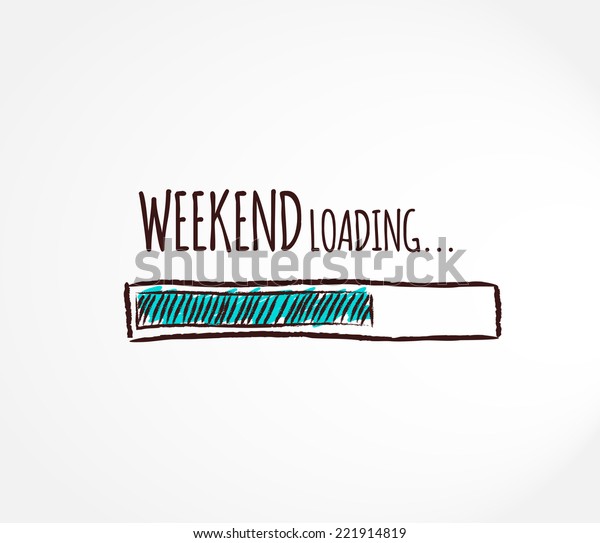 Weekend Loading Business Concept Vector Illustration Stock Vector ...