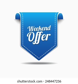 Weekend Offer Blue Vector Icon Design