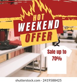 Weekend offer for a clothing store 