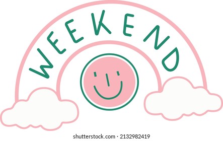 weekend planner and journal design element
