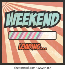 weekend pop art, illustration in vector format