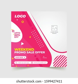 Weekend Promo Offer Big Sale Web Ad Banners