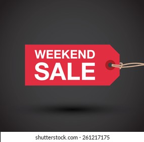 Weekend Red Sale Sign