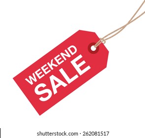 Weekend Red Sale Sign