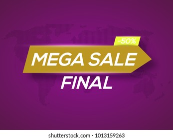 Weekend sale banner, special offer, set sale discount, vector eps10 illustration
