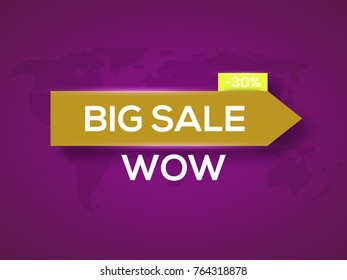 Weekend sale banner, special offer, set sale discount, vector eps10 illustration