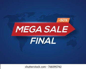 Weekend sale banner, special offer, set sale discount, vector eps10 illustration