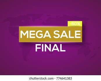 Weekend sale banner, special offer, set sale discount, vector eps10 illustration