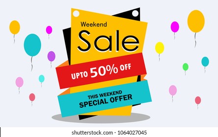 weekend sale banner, specials banner