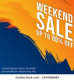 weekend sale brush gradient banner