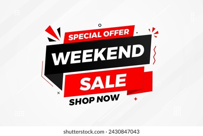 Weekend sale special offer sale banner template. discount offer background. weekly sale banner template design for web or social media, Sale special offer. abstract vector design.