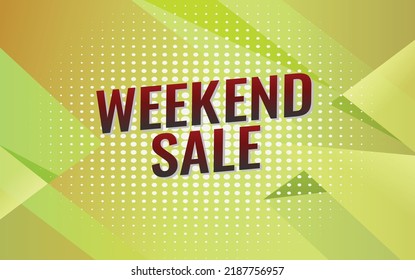 Weekend sale word concept vector illustration style for social media landing page, template, ui, web, mobile app, poster, banner, flyer, background, gift card, coupon, label, wallpaper