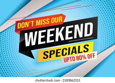 Weekend Special sale tag. Banner design template for marketing. Special offer promotion retail. background banner modern graphic design for advertising store shop, online store, website, landing page