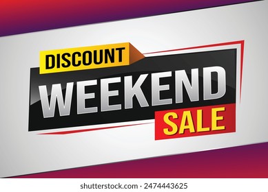 Weekend Special sale tag. Banner design template for marketing. Special offer promotion retail. background banner modern graphic design for advertising store shop, online store, website, landing page
