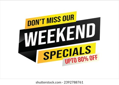 Wochenendspezifische Wortkonzeption Vektorgrafik 3D-Stil, Landungsseite, Vorlage, i, Web, mobile App, Poster, Banner, Flyer, Hintergrund, Geschenkkarte, Coupon, Etikett, Tapete