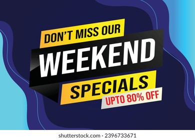 weekend specials word concept vector illustration  3d style, landing page, template, ui, web, mobile app, poster, banner, flyer, background, gift card, coupon, label, wallpaper
