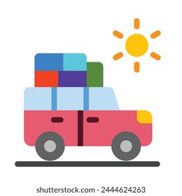 Weekend Trip Vector Flat Icon Design