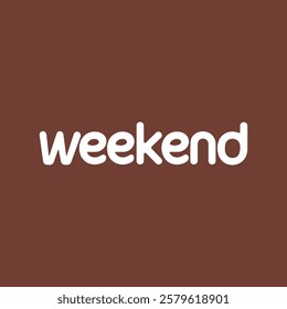 Weekend Typography Stylish Vector Illustration Template - Fun and Relaxing Text Design for Background Wallpaper and Weekend Vibes Quotes