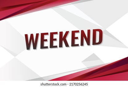 weekend word concept vector illustration with lines modern futuristic 3d style for landing page template ui web mobile app poster banner flyer background gift card coupon label wallpaper