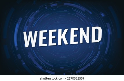 weekend word concept vector illustration with lines modern futuristic 3d style for landing page template ui web mobile app poster banner flyer background gift card coupon label wallpaper