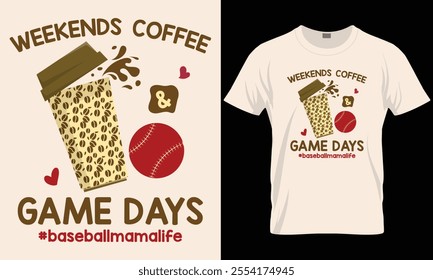 Weekends Coffee  T-Shirt Design Template, Mom Gift 