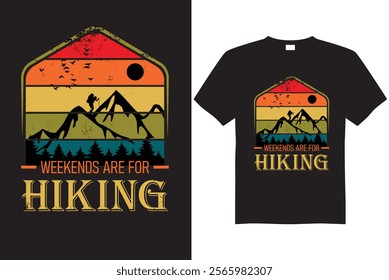 Weekends are for Hiking T-shirt Design