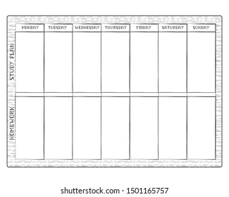 Printable Monthly Meal Planner Minimal Vertical Stock Vector (Royalty ...